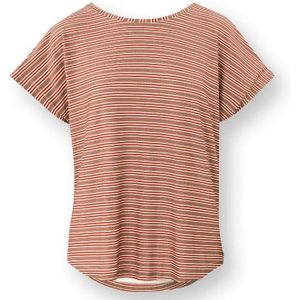 Tatum Top Korte Mouw Kente Stripe Roze M