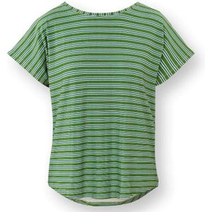 Tatum Top Korte Mouw Kente Stripe Groen XL