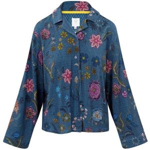 Faye Top Lange Mouw Coco Flower Blauw XXL