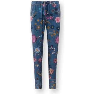 Bobien Lange Broek Coco Flower Blauw XXL