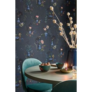 Pip Studio Chinese Porcelain Vinylbehang Donker Blauw