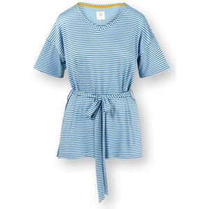 Tonya Top Korte Mouw Little Sumo Stripe Blauw XL