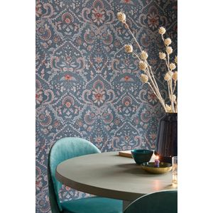 Pip Studio Saluti Vinylbehang Denim Blauw