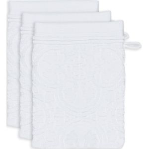 Washandje Set/3 Tile de Pip Wit 16x22 cm