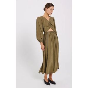 Moa midi dress olive - NORR