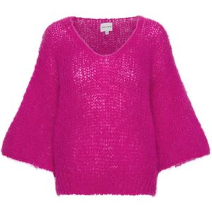 Miranda shortsleeve neon pink knit- American Dreams