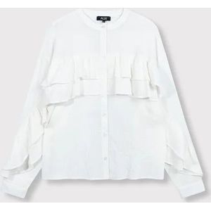 Structured chiffon ruffle blouse - ALIX the label