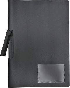 Cliphefter A4 PP bis 50 Blatt vollfarbig schwarz