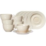 Ritzenhoff &amp; Breker Levi Kaffeetasse mit Untertasse 220 ml beige 6er Set - DS