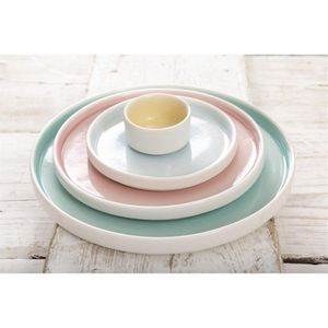 Olympia Fondant Untertasse Aqua - 15,2cm - 12 Porzellanuntertasse