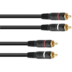 OMNITRONIC Cinch Kabel 2x2 0,9m