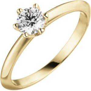Gr. 56 - Damen Ring 585 Gold Gelbgold 1 Diamant Brillant 0,70 ct. Diamantring Solit&#228;r