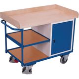 VARIOfit Werkstattwagen mit Schiebegriff, Schrank und 3 Ladefl&#228;chen bis 1125x630mm