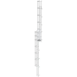 MUNK ortsfeste Steigleitern Aluminium eloxiert, 15,12m SH PG1