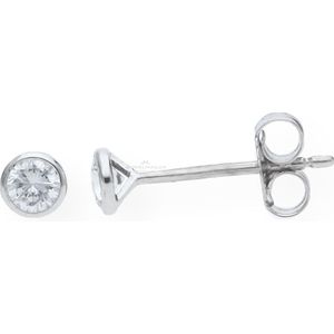 JuwelmaLux Ohrstecker 333 Wei&#223;gold Zirkonia JL39-06-0050