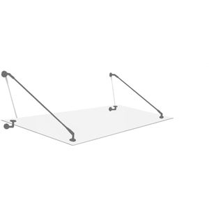 Glaszentrum Hagen - 160x90cm Glasvordach - &#220;berdachung - inkl. Halter in Ral 7016