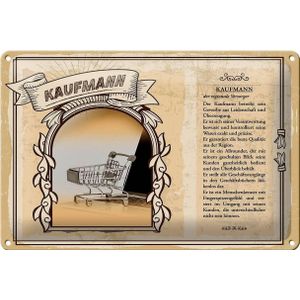 Blechschild Berufe 30x20cm Kaufmann Gewerbe Qualit&#228;t
