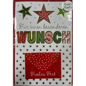 Weihnachten Geldkarte Gl&#252;ckwunschkarte mit Briefumschlag F&#252;r einen besonderen Wunsch