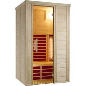 Infraworld TrioSol Natura 120 Fichte Infrarotkabine mit Infrarotstrahler 120x100x195 cm