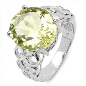 K&#246;niglicher Lemon Quarz-Ring-925 Silber-Rhodin.-7,50 Karat (Ringgr&#246;&#223;e: 53 (17,0 mm))