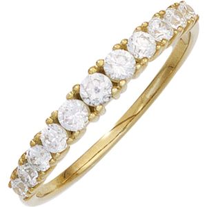 Gr. 60 - Damen Ring 333 Gold Gelbgold 11 Zirkonia Goldring