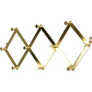 Variable Metall Wandgarderobe ""Christin"", messingfarben