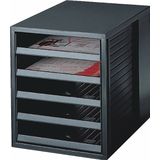 B&#252;robox A4 5 Sch&#252;be schwarz schwarz