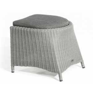 Fu&#223;hocker ""Para-Plus"" Alu Kunststoffgeflecht rustic-vintage incl. Kissen