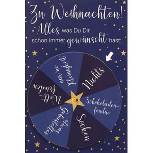 Weihnachten Gl&#252;ckwunschkarte mit Umschlag Moving Cards Drehscheibe Weihnachtsw&#252;nsche