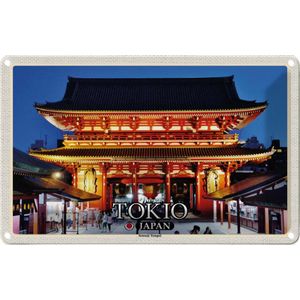 Blechschild 18x12 cm - Tokio Japan Sensoji-Tempel