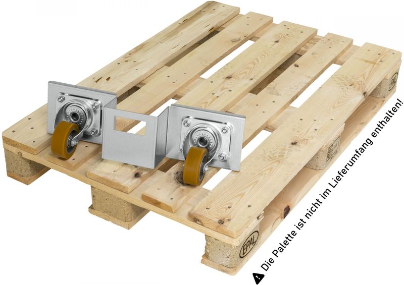 Kongamek Palettenroller verzinkt mit 2000kg Tragkraft f&#252;r Euro-Paletten 1200x800mm