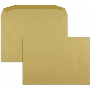 Kuvertierh&#252;llen C4 100g qm gummiert VE=250 St&#252;ck braun