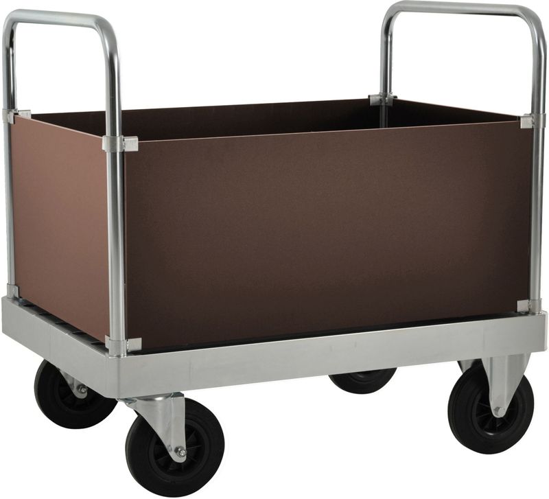 Kongamek Kofferwagen verzinkt 960mm hoch mit Ladefl&#228;che 840x600mm aus MDF ohne Bremse