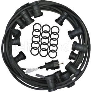 Profi E27 Illu Lichterkette 90 M 120 Fassungen - schwarz