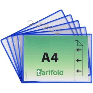 H&#228;ngetafeln A4 quer blau 5 St&#252;ck
