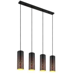 Crocky H&#228;ngeleuchte Metall Schwarz Matt, 4X E27