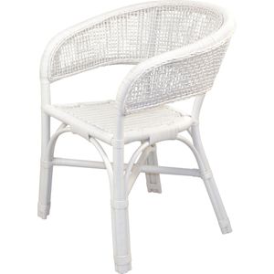 Sch&#246;ner Rattansessel, Rattanstuhl handgeflochten, wei&#223;