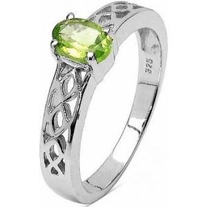 Peridot-Ring-925 Silber-Rhodiniert 1,20 Karat (Ringgr&#246;&#223;e: 58 (18,5 mm))