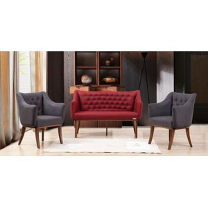 Praxiseinrichtung Wartezimmer Wartezimmerm&#246;bel Chesterfield Bank Sofa Couch 3tlg