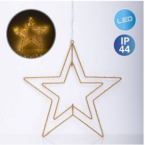 N&#228;ve LED-Outdoor-Weihnachtsleuchte Stern D: 40 cm golden