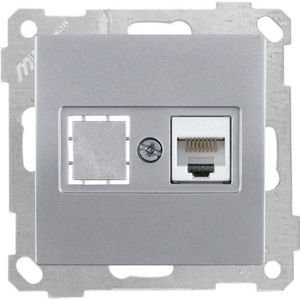 Netzwerk RJ45 CAT5e Silber (CANDELA Metall Optik)