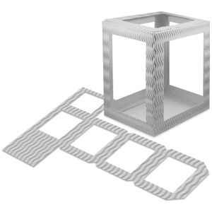 Laternen 3D-Colorwellpappe H&#246;he 18cm VE=5 St&#252;ck wei&#223;