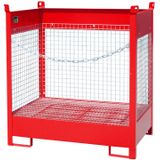 Bauer Fass-Stapelpalette FSP-2 D, Drahtgitterw&#228;nde, Feuerrot