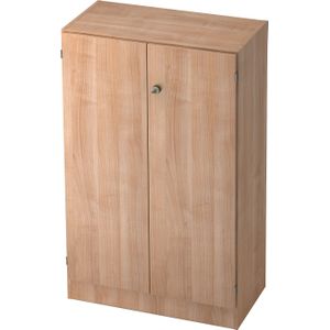 b&#252;m&#246; office Aktenschrank abschlie&#223;bar, B&#252;roschrank klein aus FSC-Holz, 80cm breit in Nussbaum - abschlie&#223;barer Schrank, B&#252;roschrank abschlie&#223;bar, B&#252;ro M&#246;bel Schrank System