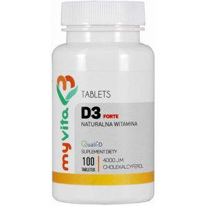 MYVITA Vitamin D3 Forte 4000iu 100 Tablets