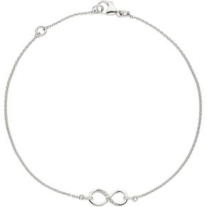 Armband Unendlichkeit 925 Sterling Silber 7 Zirkonia 19,5 cm Silberarmband