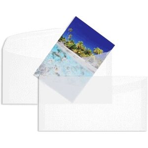 Kuvertierh&#252;llen DIN C6 5 100g qm gummiert VE=100 St&#252;ck transparent-wei&#223;