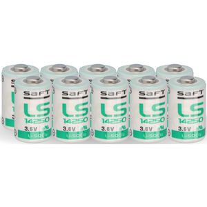 10x Saft Lithium 3,6V Batterie LS 14250 - 1 2 AA - LS14250 Li-SOCl2