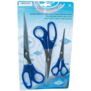 Scheren-Set 3 Gr&#246;&#223;en blau