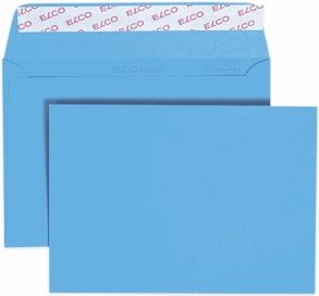 Briefumschl&#228;ge Color C6 intensiv blau Haftklebung Papier 100 g qm VE=25 St&#252;ck
